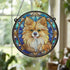 Pomeranian Stained Glass Effect Suncatcher